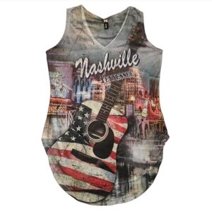 Nashville Guitar Bling Tank Top